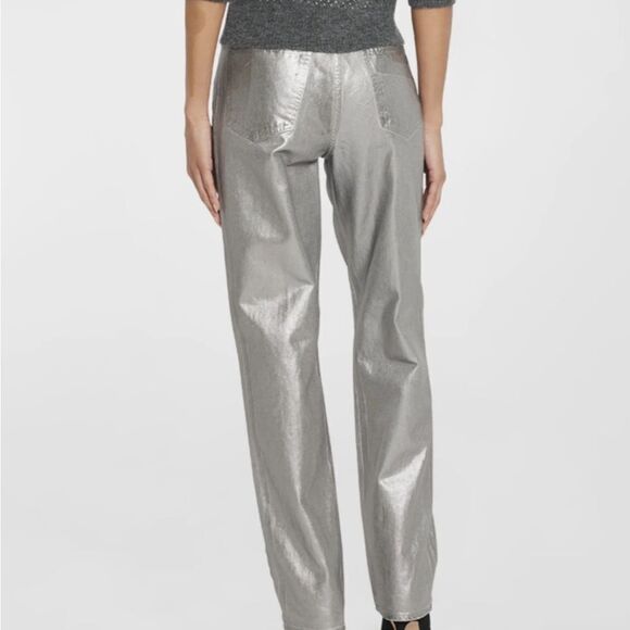 Veronica Beard Daniela Straight-Leg Metallic Jeans size 30 NWT $348 - Picture 4 of 11